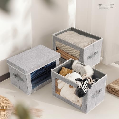 Storage Baskets with Lids (4 Count)