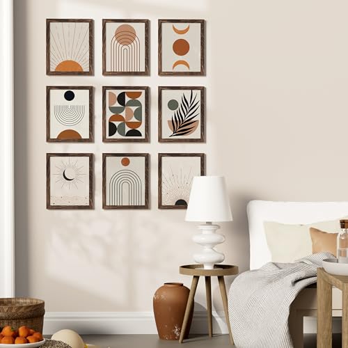 8x10 Picture Frames Set of 9 for Wall or Tabletop Display (9 Count)