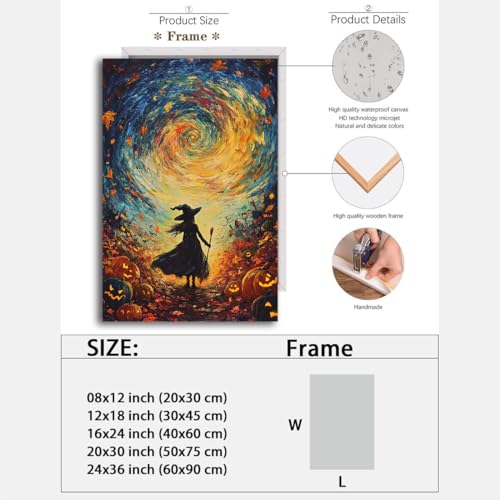 Halloween Autumn Witchy Decor Wall Art Prints