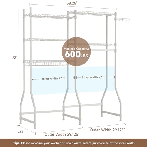 Laundry Organizer Shelves Over the Washer and Dryer Storage Shelf
