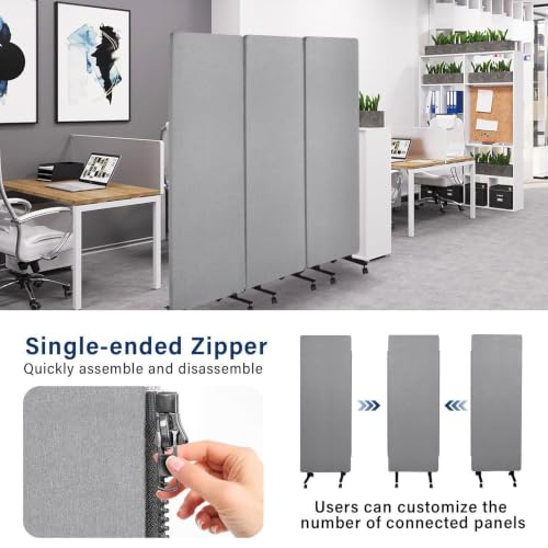 3 Panel Portable Office Partition (3 Count)