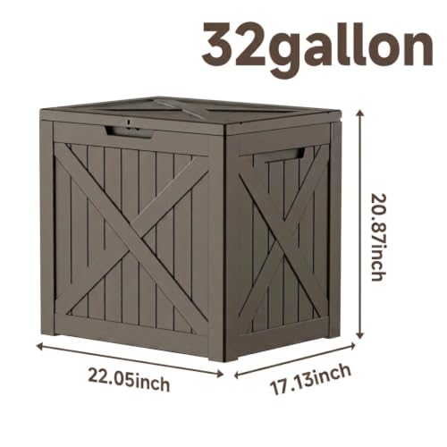 32 Gallon Waterproof Resin Storage Deck Box