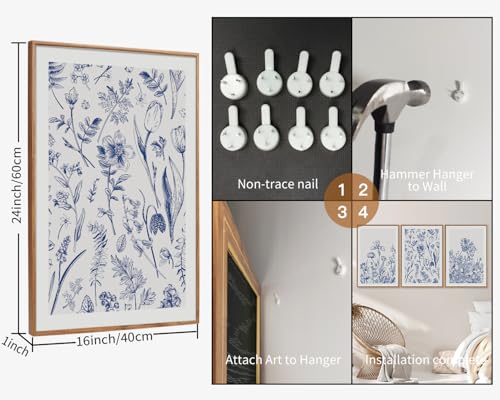 Classic Chinoiserie Framed Canvas Wall Art Set (3 Count)
