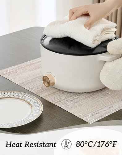 Lightsteel Beige with Yellow Placemats Set of 12 (12 Count)