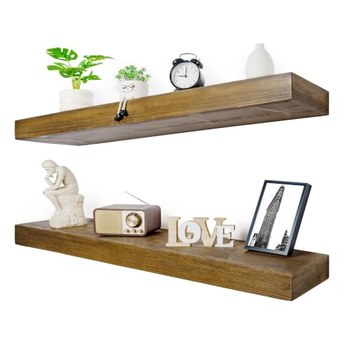 Floating Shelves 3 inch Thick for Wall Set of 2 (2 Count)