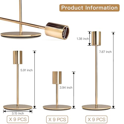 Gold Candlestick Holders (27 Count)