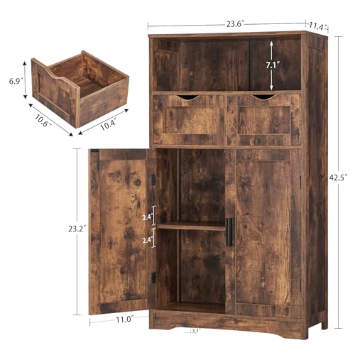 Bathroom Storage Cabinet with 2 Drawers