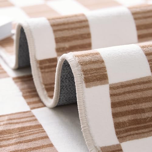 5x7 Area Rug Washable Modern Checkered Rug for Kids Room (35 Sq Ft)