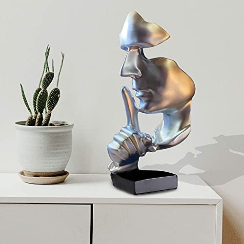 Abstract Statues Silence is Gold Decorative Objects
