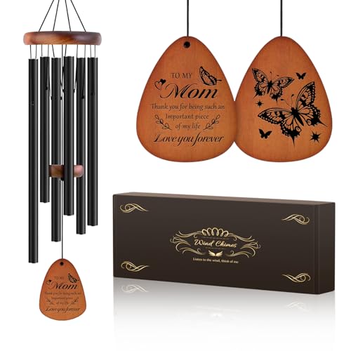Mother's Bouquet Memorial Wind Chime with Black Tube Decorative Gift