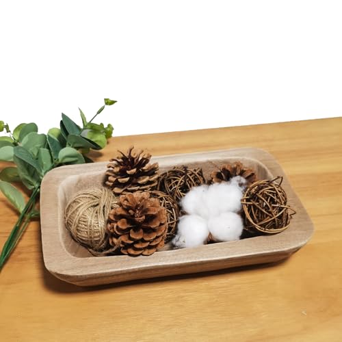 Wooden Dough Bowl Decor