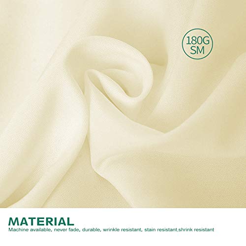 120 Inch Ivory Tablecloths for Round Tables