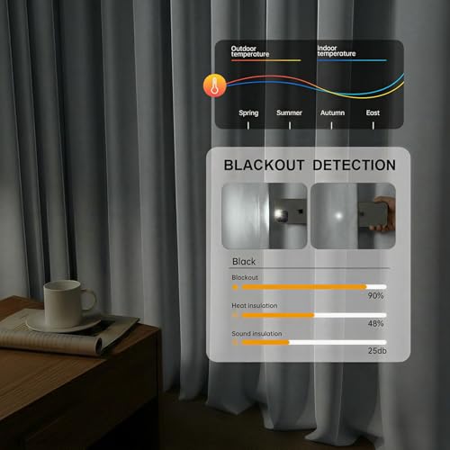 Room Divider Curtains Blackout Floor to Ceiling Curtain with Hook Wall Mount Sliding Door Curtains Ceiling Mount Extra Wide Curtain Wall Divider for Room Separation