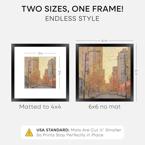 6x6 Black Picture Frame (2 Count)