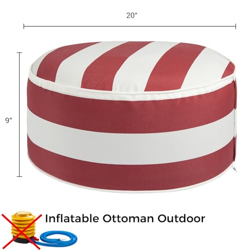 Inflatable Outdoor Ottoman with Air Pump