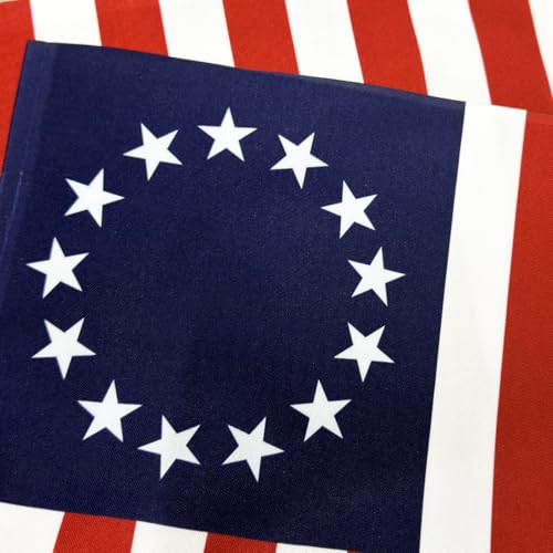 Garden Flag Stand with Betsy Ross Flag Garden Flags 12 x 18 Inch Metal 13 Star American Yard Flag Holder Pole Stake Small Flag Stands with Clips and Stopper