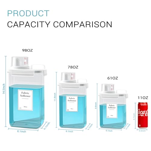 2 Pack Laundry Detergent Dispenser (122 Fl Oz)
