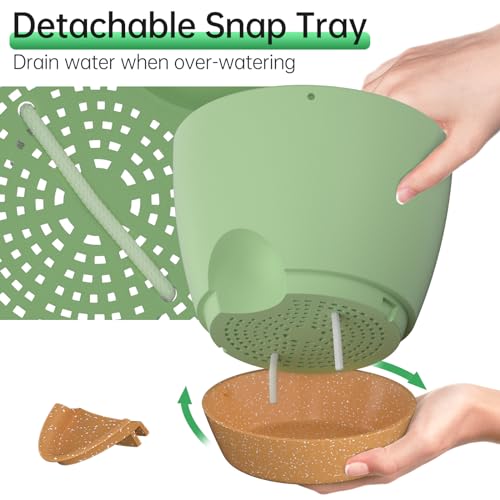 10 Inch Hanging Planters for Indoor Outdoor Plants (2 Count)