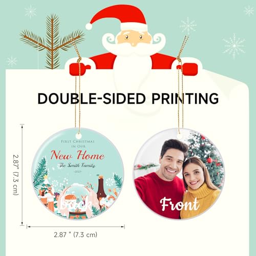 Personalized First Christmas in Our New Home Hanging Ornament 2025