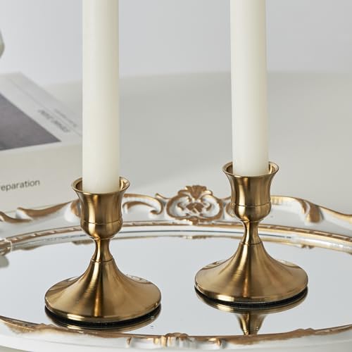 Willceka Gold Taper Candle Holder (2 Count)