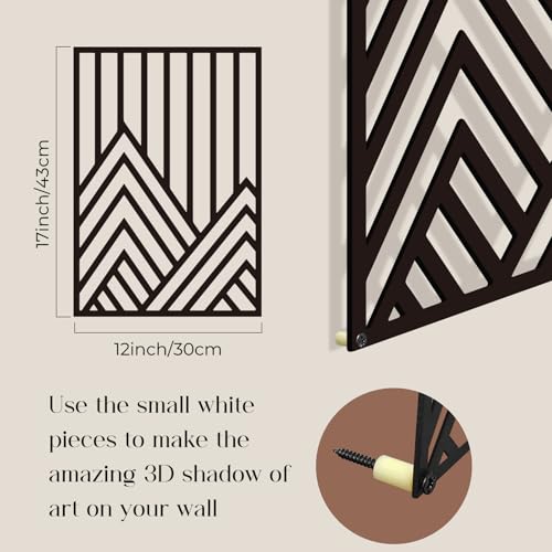 4 Pack Black Abstract Metal Wall Art (4 Count)