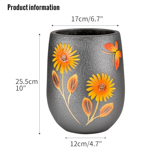 10.6 Inch Hand Painted Ceramic Succulent Plant Pot
