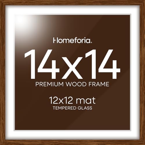 14x14 Brown Oak Picture Frame
