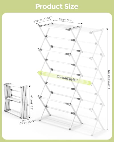 4 Tier Foldable Clothes Drying Rack