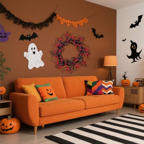 Halloween Black Branch Wreath