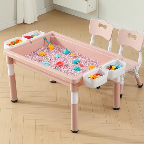 Multi Functional Kids Table and 2 Chairs Set (3 Count)