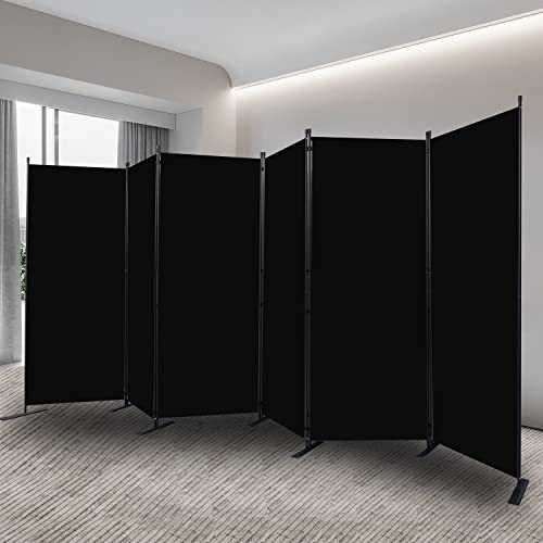 Room Divider 6 Panel Folding Privacy Screens with Wider Feet