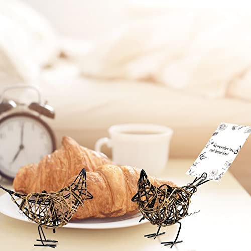 2pc Rattan Bird Statue Set (3.36 Ounce)