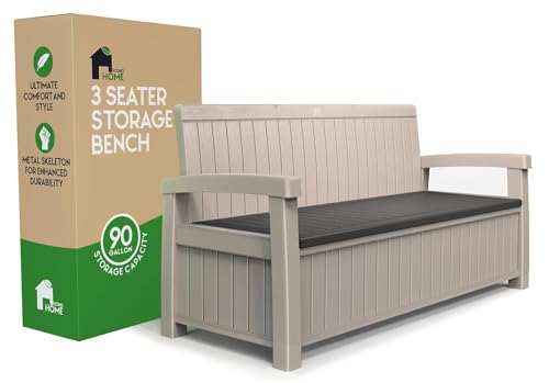 3 Seat Outdoor Storage Bench