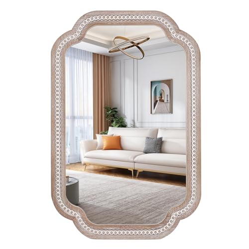 36x24 Inch Scalloped Bathroom Mirror