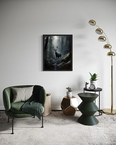 Deer in Forest Poster Art Print