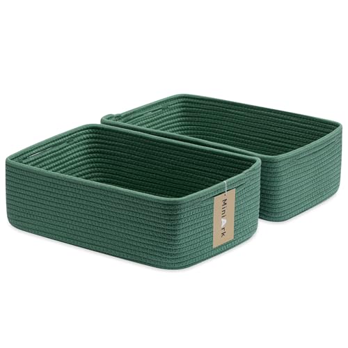 Large Shallow Organizing Baskets 15x11x5.1 Inches (2 Count)