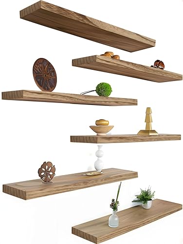 Wood Floating Shelves for Wall Decor (4 Count)