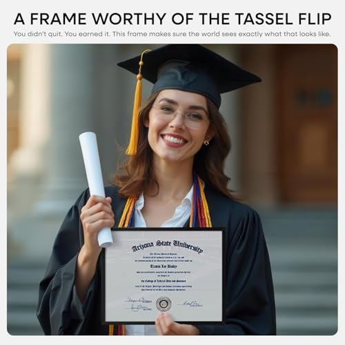 8.5x11 Black Diploma Frame (3 Count)
