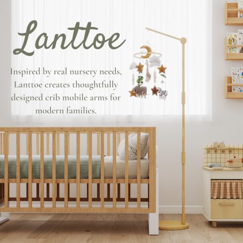 Wooden Floor Standing Crib Mobile Arm Pro 61 Inches for Baby Nursery