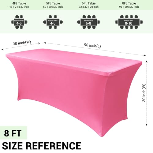 8ft Stretch Spandex Table Cover (2 Count)