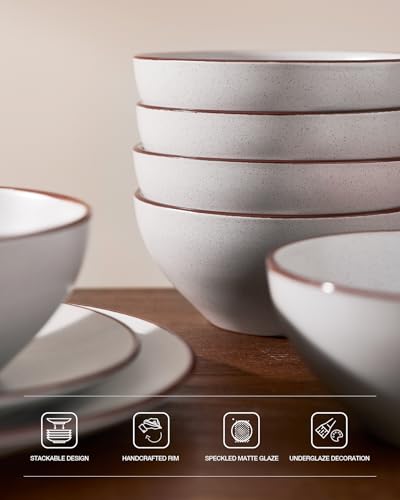 Venus Ceramic Plates and Bowls Sets (18 Count)