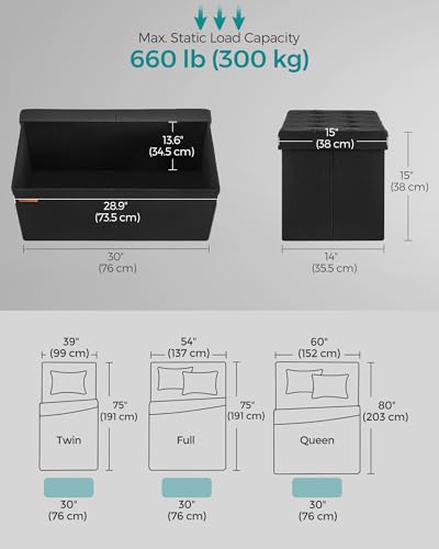 30 Inches Storage Ottoman