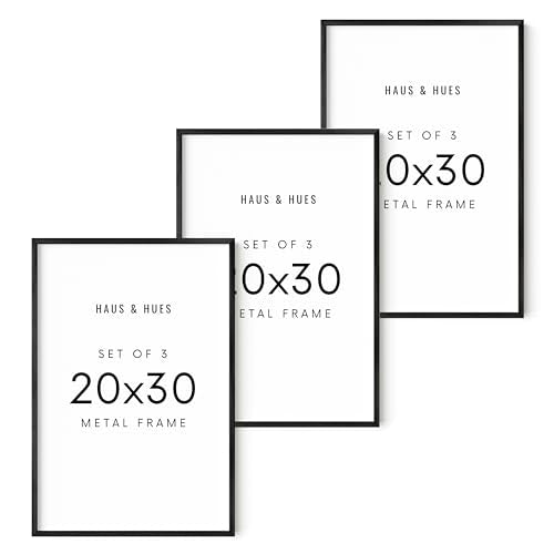20x30 Black Metal Picture Frames (3 Count)