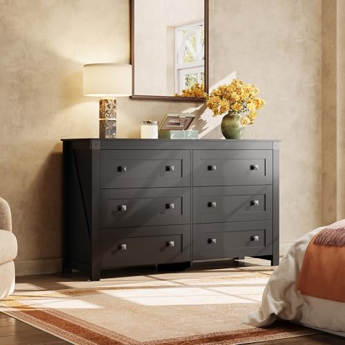 Farmhouse Black Dresser for Bedroom