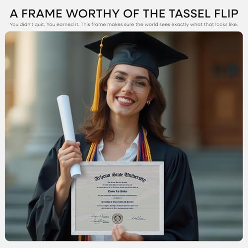 8.5x11 Black Oak Diploma Frame (2 Count)