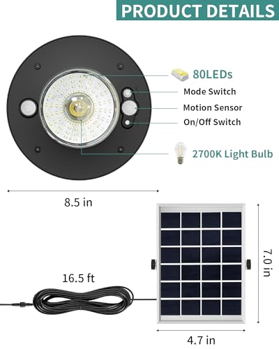 Solar Shed Light Outdoor Indoor Daytime Available (2 Count)