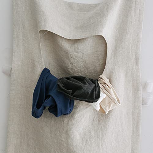 100% Linen Door Hanging Laundry Hamper Bag