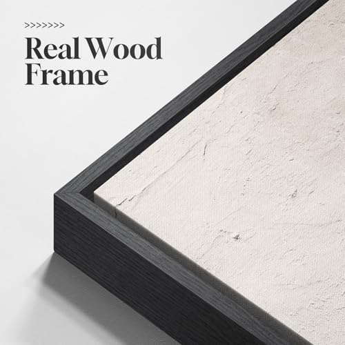 Large Framed Black and White Abstract Wall Art (3 Count)
