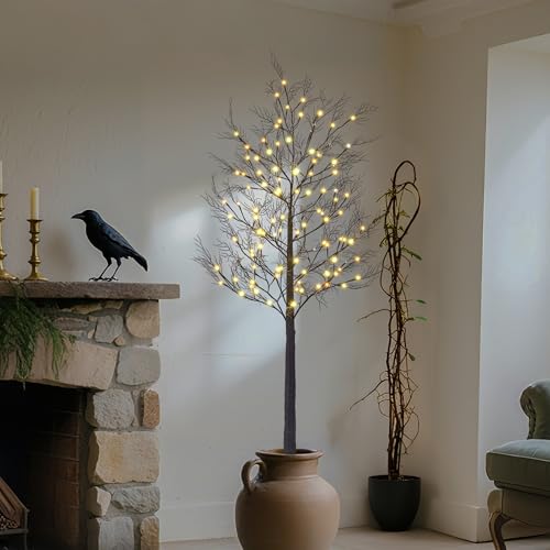 6FT Lighted Willow Tree with 120 Warm LED Lights