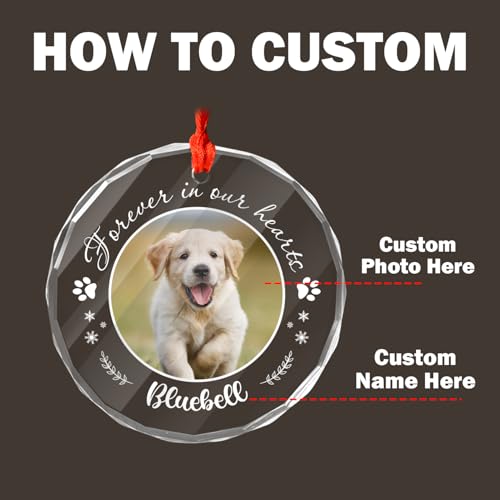 Personalized Pet Ornaments Dog Photo Ornaments Crystal Decor